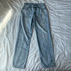American Eagle Outfitters Light Blue 90s Boyfriend Jeans High Waist Light Wash00